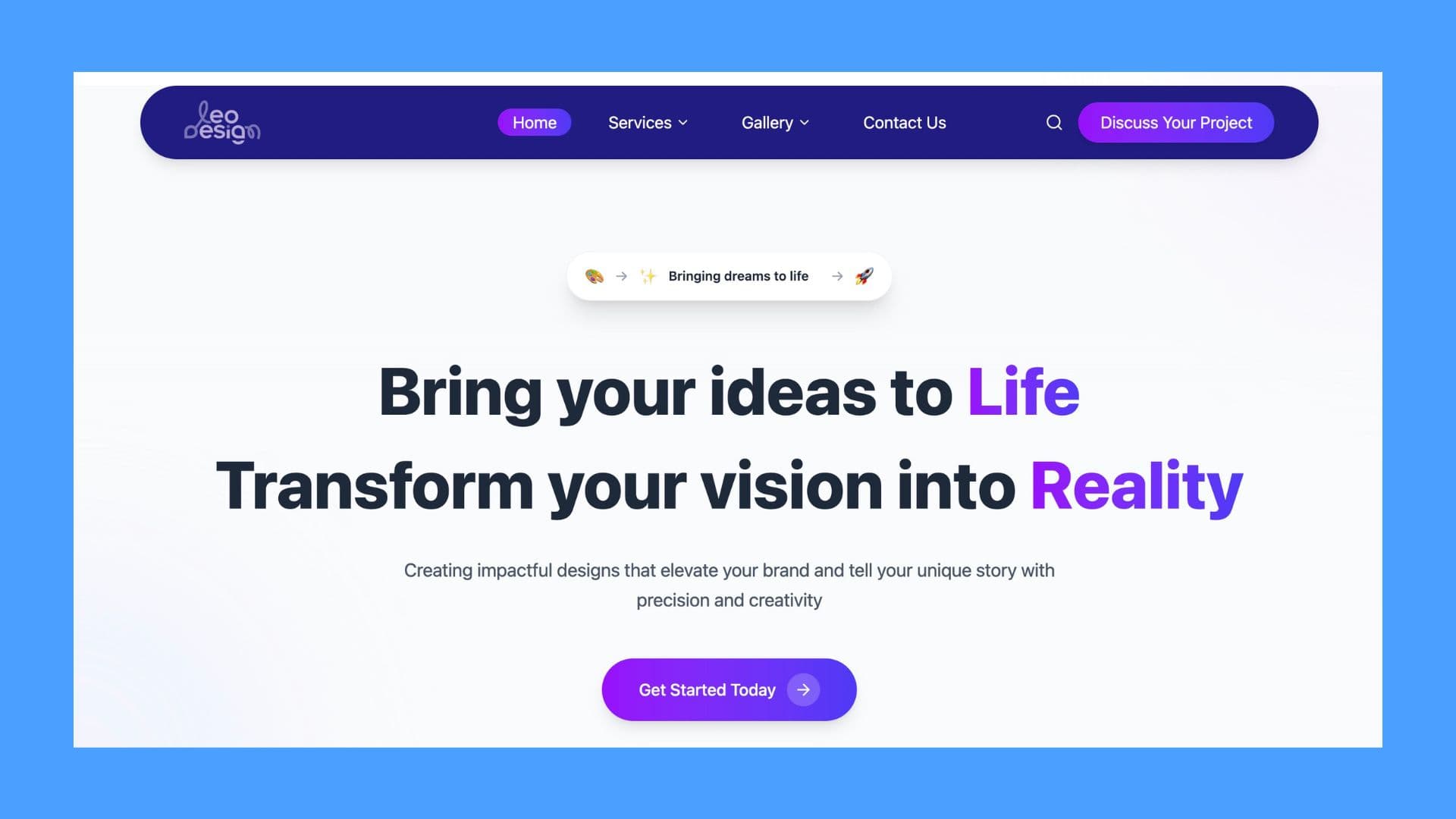 Portfolio Website for Creative Design Agency